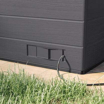 Suncast Cabana Entertainment Shed 8 ft. x 7 ft. Resin Standard Pent Storage Shed with Floor Kit